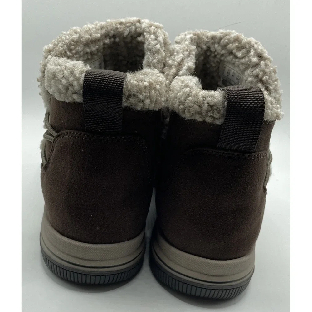 Clarks Cloudsteppers Brown Faux Shearling Ankle Boots Womens 9.5 M 261741324075